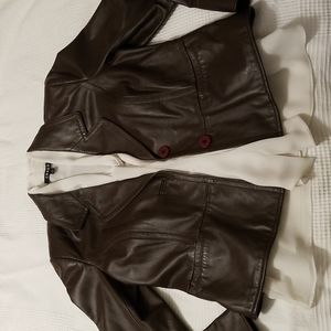 "i.e." Brown Leather Jacket
